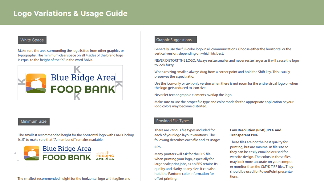 Food Bank Logo Guidelines for Partners