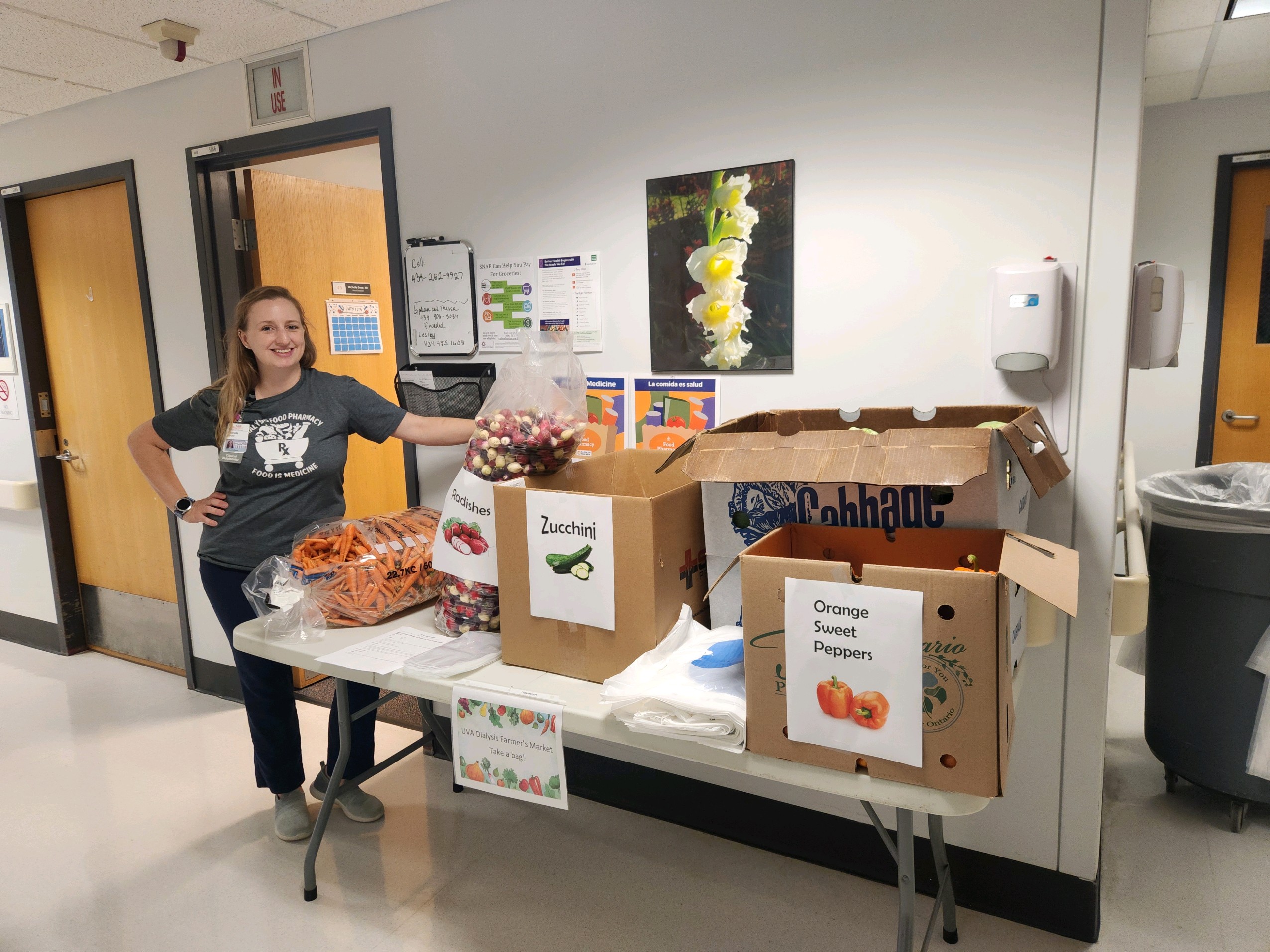 A Food Pharmacy is set up at the UVA Kidney Center in Charlottesville.